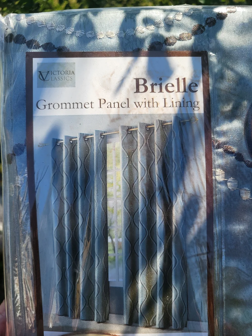 Two 84 Inch Brielle Aqua and Chocolate Brown Curtains 2 Panels Set